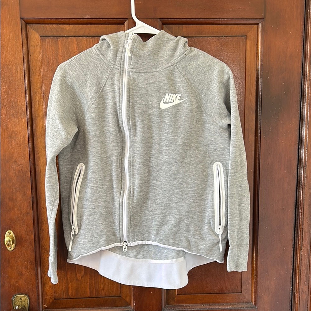 Nike Gray side Zip-Up Hoodie